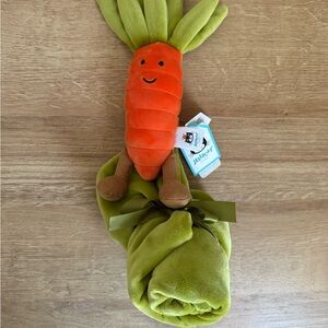 RARE Jellycat Carrot Plush Blanket